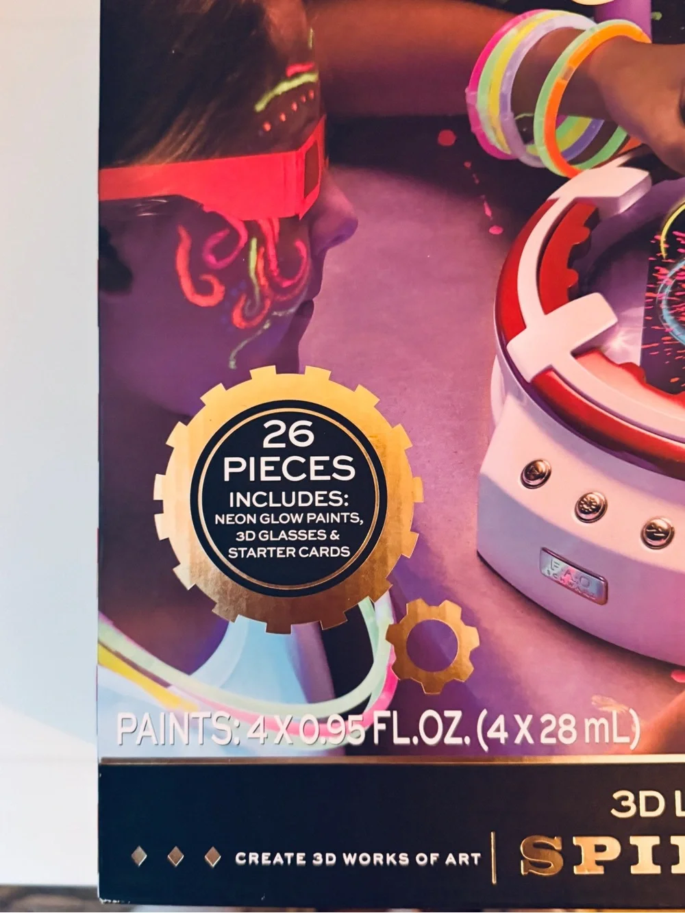 FAO Schwarz Spin Art 3D Light-Up Toy - Purple & Red Accents